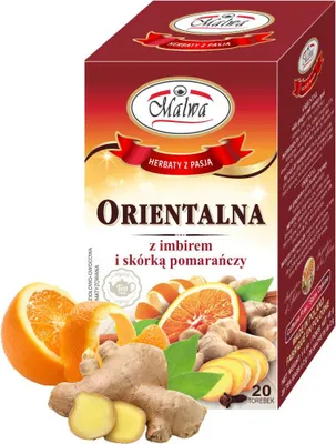 Produktbild von ORIENTALISCHER Kräuter- und Früchtetee mit Ingwer und Orangenschale 20 Beutel / MALWA
