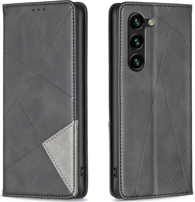 Produktbild von Mobigear Rhombus Slim  Samsung Galaxy S25 Plus Hülle Klapphülle - Schwarz
