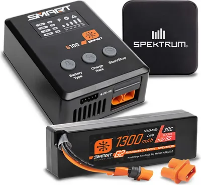 Produktbild von Spektrum Smart Powerstage G2 Car 3S 1300mAh IC2, S100 Ladegerät, 65W Netzteil