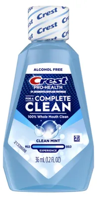 Zdjęcie produktu dla Crest - Bezalkoholowy Płyn do Płukania Jamy Ustnej Travel Size 36ml - Pro-Health Clean Mint