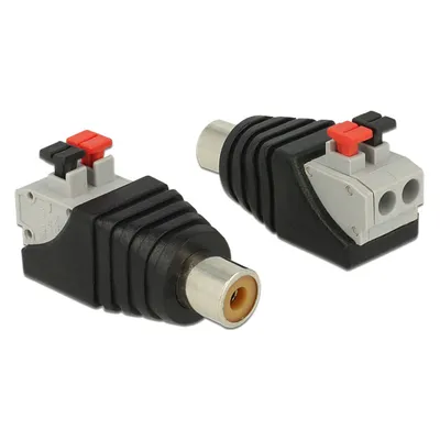 Produktbild von DELOCK Adapter Terminalblock 2Pin -> Cinch Buchse Drucktaste