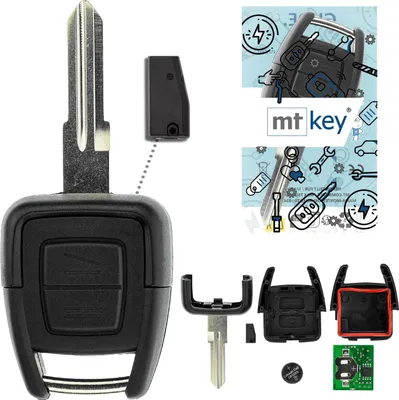 Produktbild von MT-KEY Funk Schlüssel YM28 ID40 434MHZ Autoschlüssel kompatibel mit Opel Astra G 98-00 Omega B 98-03 433MHZ Fernbedienung