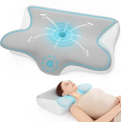 Productafbeelding van Unyqoos® Ergonomisch, in hoogte verstelbaar nekkussen van traagschuim – orthopedische ondersteuning voor zij-, rug- en buikslapers,  gecertificeerd, 100 nachten proefperiode