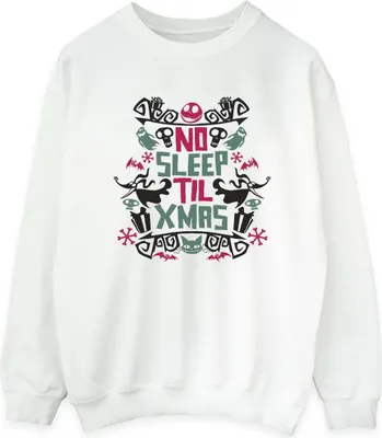 Produktbild von Disney - "The Nightmare Before Christmas No Sleep Til Xmas" Sweatshirt für Damen BI31890 (M) (Weiß)