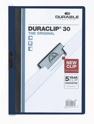 Produktbild von Durable DURACLIP - Blau - PVC - 30 Blätter - A4 - 1 Stück(e)