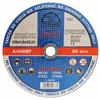 Produktbild von TEDIAM Trennscheibe Metall 230x1,8x22,23mm für Stahl
