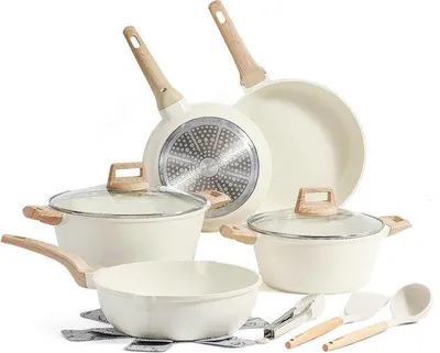 Produktbild von Induktionskochtopf 28 cm, 12-teilig, tief, kaltgreifend, kochfertig, antihaftbeschichtet