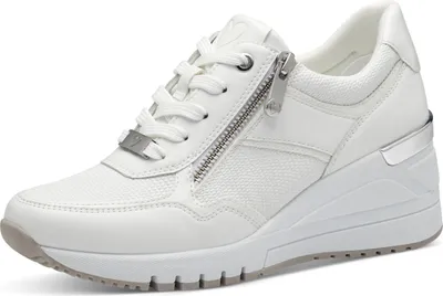 Image de Marco Tozzi Dames Faible Sneaker Keil Low Top 2-23743-42 blanc