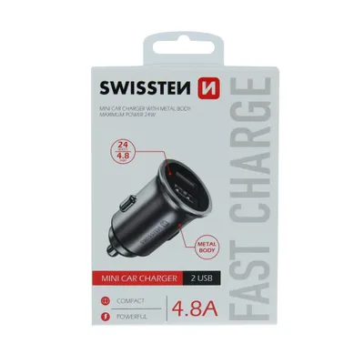 Obrázok produktu pre Nabíjačka do auta 4.8A SWISSTEN