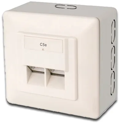 Produktbild von DIGITUS CAT 5e modular wall outlets shielded 2x RJ45 LSA
