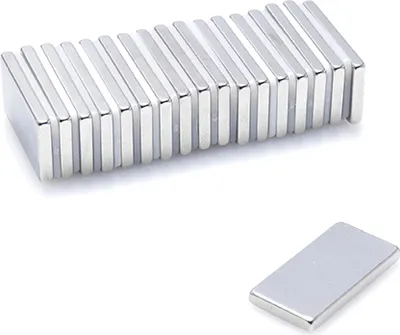 Produktbild von Neodym Magnete 20 x 10 x 2 mm N38 Quader Case - 10 Stück, Extrem stark, Magnettafeln, Kühlschränke, Whiteboards, DIY