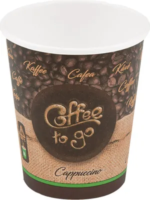 Produktbild von 50 Kaffeebecher Coffee to go Becher "Latte Macchiato" M 200 ml glatt
