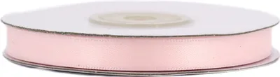 6mm breites, 20m langes, doppelseitig glänzendes Satinband in zartem Rosa auf Rolle. Perfekt für Bastelprojekte und Geschenkverpackungen
