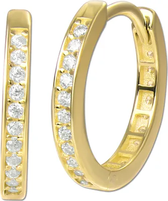 Produktbild von GoldDream Creole Zirkonia Ohrring 333 Gold Damen Echtschmuck GDO5718Y