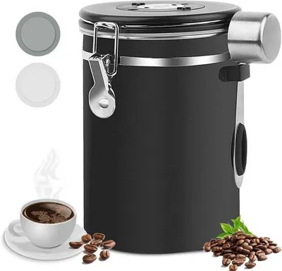 Immagine prodotto di Lattina di caffè ermetica - 1,8 litri - acciaio inox - con datario