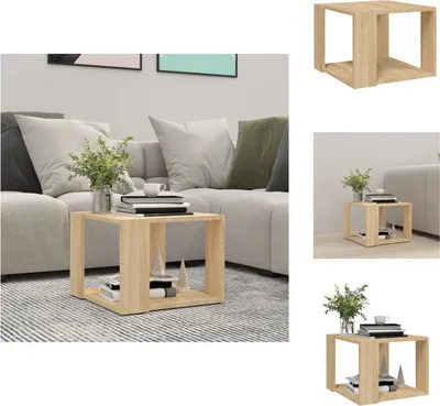 Obrázek produktu pro vidaXL Konferenční stolek Sonoma dub 40x40x30 cm materiál na bázi dřeva - Konferenční stolky