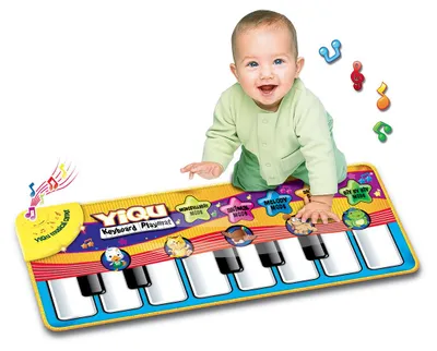 Productafbeelding van Piano - Tastbare deken voor de kleintjes 73 x 29 cm