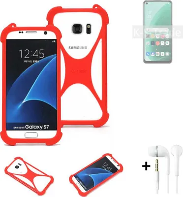Produktbild von Handy-hülle + Kopfhörer kompatibel mit Oppo A55s 5G Schutz-hülle Bumper Silikon Schutz Hülle Cover Case Silikoncase Silikonbumper TPU Softcase