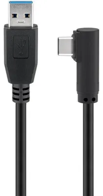 Produktbild von Wentronic 66502, 1,5 m, USB C, USB A, USB 3.2 Gen 1 (3.1 Gen 1), 5 Gbit/s, Schwarz