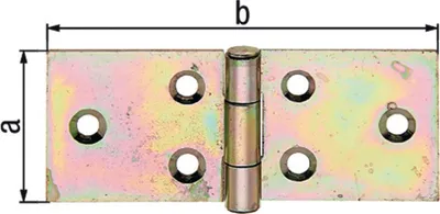 Obrázek produktu pro Gustav Alberts stolní závěs 40x181,5mm surová ocel pozinkovaná žlutá - 346928
