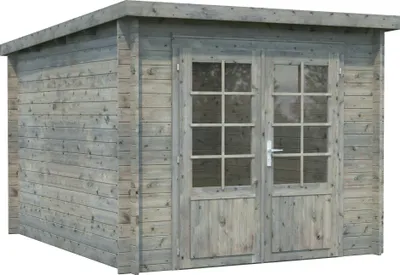 Produktbild von Palmako Gartenhaus Ella 6,9 m² - 28 mm Grau tauchimprägniert
