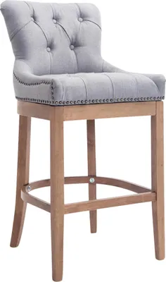 Produktbild von CLP Barhocker Lakewood Stoff, Antik-hell gepolstert antik-hell hellgrau