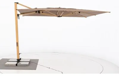 Obrázek produktu pro Doppler ALU WOOD XL 4x3 m - výkyvný zahradní slunečník s boční tyčí : Desén látky - 820