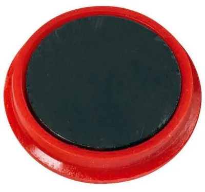 Produktbild von Alco Haftmagnet 7mm Ø 40mm rot 10 Stück