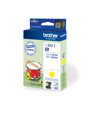 Produktbild von Brother LC22UY - XL - Gelb - original - Tintenpatrone - für Brother DCP-J785DW, DCP-J785DWXL, MFC-J985DW, INKvestment Work Smart MFC-J985DW