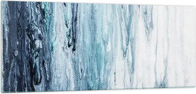 Produktbild von Bilder auf glas - Einteilig - Abstraktion Prellung Blau - 100x40cm - Glasbilder - Wandbilder - Bilder - Wanddekoration aus Glas - Glas Bilder - Wandbild auf Glas - GAB100x40-4380