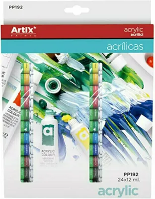 Productafbeelding van Artix - Acrylverf, 24 kleuren, set van 12 ml - Ideaal voor het schilderen