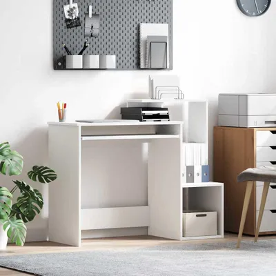 Obrázek produktu pro Maison Exclusive – Psací stůl s policí, bílý, 106 x 41 x 88,5 cm, dřevěný materiál