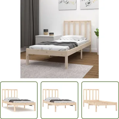 Zdjęcie produktu dla The Living Store Łóżko z litego drewna sosnowego 75x190 cm
