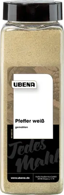 Immagine prodotto di UBENA 712244004 UBENA Pfeffer weiß gemahlen Gewürz, 600,0 g