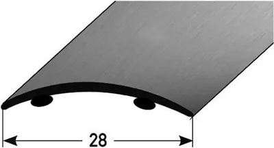 Produktbild von PROVISTON | Übergangsprofil | Edelstahl | Edelstahl matt | Breite 28 mm | Höhe 1 mm | Länge 2700 mm | Selbstklebend | Übergangsschiene | Übergangsleiste | Bodenprofil | Abdeckleiste | 1 Stück