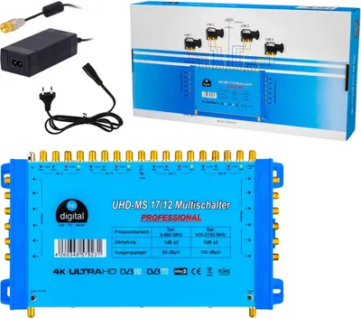 Produktbild von hb-digital Multischalter SAT UHD-MS 17/12 bis zu 12 Teilnehmer