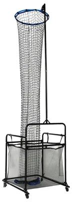 Produktbild von Volleyball Trainingsnetz - Zuspiel Zielnetz mit Ständer - Höhenverstellbar 1,7–3,3 m - Winkel 0–90° - 4 Rollen - Indoor/Outdoor - Schwarz