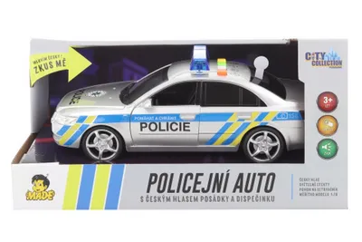 Produktbild von MaDe Polizeiwagen mit tschechischer Stimme, auf Schwungrad, 24cm