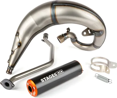 Obrázok produktu pre Stage6 Streetrace Cnc Čierno-Oranžový Výfuk S Vysokou Montážou Pre Rieju Mrt
