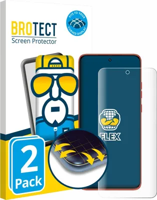 Produktbild von 2x BROTECT Fullscreen Schutzfolie für Motorola Edge 60 Neo Displayschutz Folie Fullcover Klar Transparent