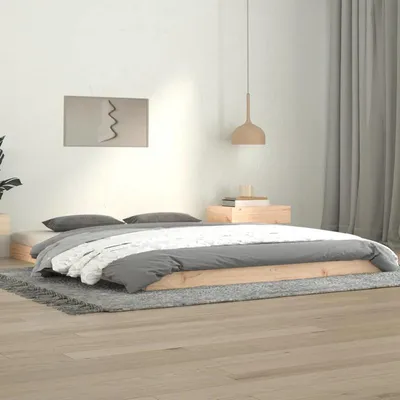 Productafbeelding van Houten bedframe - ledikant - massief dennenhout - 140x190 cm