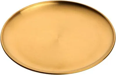 Obrázek produktu pro Ibenzoa® Nerezové talíře, kulaté, průměr 30 cm – robustní, odolné proti poškrábání a skvrnám, vhodné do myčky, pro použití v interiéru i exteriéru