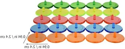 Image de Lot de 50 marqueurs de balle de golf en plastique, ronds