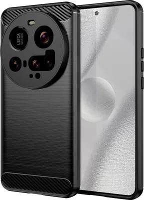 Produktbild von Hülle für Xiaomi 15 Ultra Carbon-Faser Weich TPU Silikon Stoßfest Handyhülle Schwarz