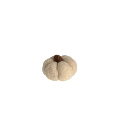 Produktbild von Haga Mini Kürbis aus Filz, natur, handgefertigt, 4x4x3 cm, Herbstdeko