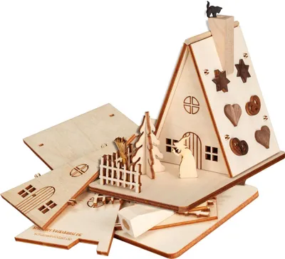 Produktbild von Rauchhaus-Bastelset "Hexenhaus" (11cm) von Seiffener Volkskunst