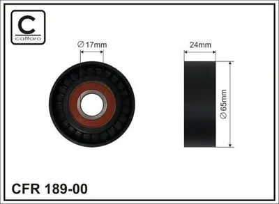 Produktbild von CAFFARO 189-00 Spannrolle Keilrippenriemen 65mm für VW GOLF VI (5K1) Golf V Schrägheck (1K1) POLO (9N) Polo Schrägheck (6R1, 6C1) für BMW 3 Limousine