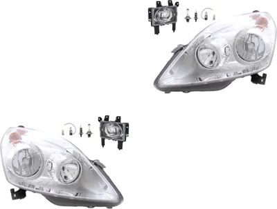 Produktbild von Scheinwerfer Satz passend für Opel Zafira B 02/08- H7 H1 +Nebel+Leuchtm. 1710368 13243424 13261999 6710051 1710369 13243425 13262000 67 Johns