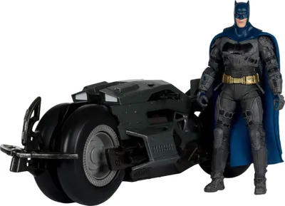 Image de The Flash DC Multiverse Fahrzeug Batcycle avec Batman