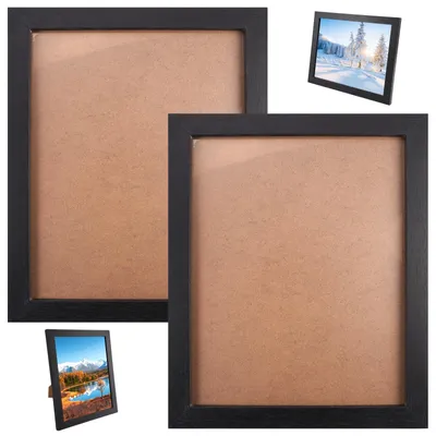 Bilderrahmen 2er Set Schwarz 20x25 cm mit Acrylglas